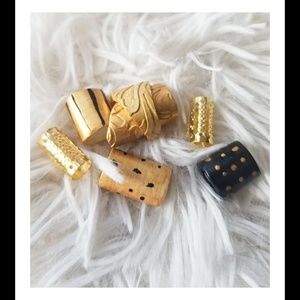 4 Dreadlock beads - Golden